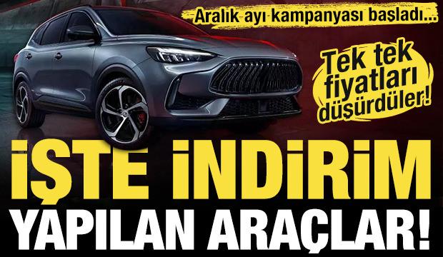 Fiyatları düşürdüler! İşte Aralık ayı indirim yapılan sıfır otomobiller!