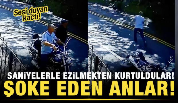 Gelen sesi duydular, arkalarına bakmadan kaçtılar! 