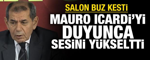 'Icardi' sorusunu duyan Dursun Özbek sesini yükseltti: Salon buz kesti