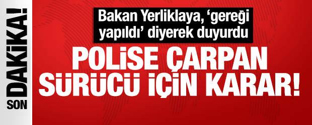 Kayseri’de ‘dur’ ihtarına uymayıp polise çarpan sürücü tutuklandı