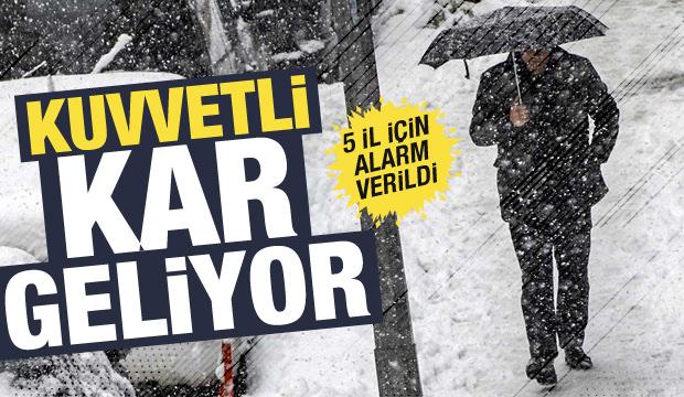 Meteoroloji saat verdi: 5 il için kuvvetli yağış ve kar uyarısı