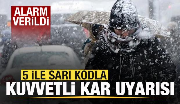 Meteoroloji duyurdu! 5 ile sarı kodla kuvvetli kar uyarısı