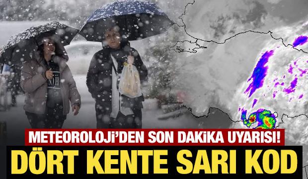 Meteoroloji'den son dakika kar yağışı uyarısı! Dört kente sarı kod