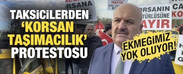 Taksicilerden 'korsan taşımacı' protestosu! İstanbul'da konvoy yaptılar