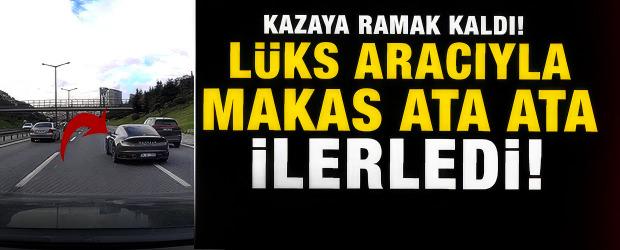 Trafikte makas atan maganda bu sefer kaçamadı!