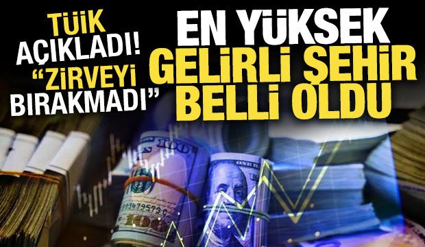 TÜİK açıkladı: Kişi başı gelirin en yüksek olduğu iller belli oldu