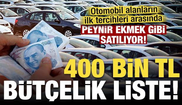 400.000 TL altına alınabilecek en iyi ikinci el otomobiller! 