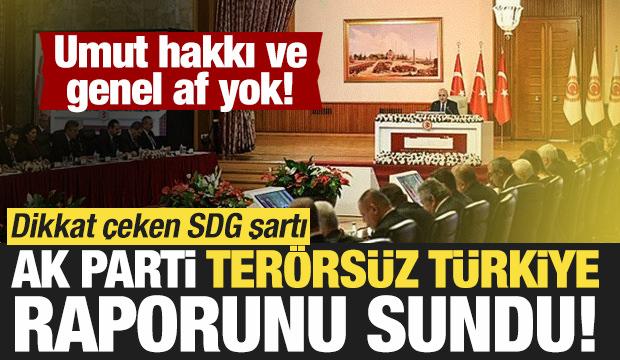 AK Parti 'Ter&ouml;rs&uuml;z T&uuml;rkiye' raporunu Meclis'e sundu! 'Umut hakkı' detayı!