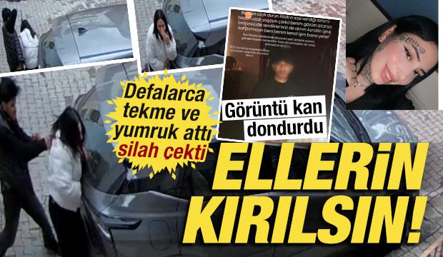 G&ouml;z&uuml; d&ouml;nm&uuml;ş cani koca sokak ortasında dehşet sa&ccedil;tı! 