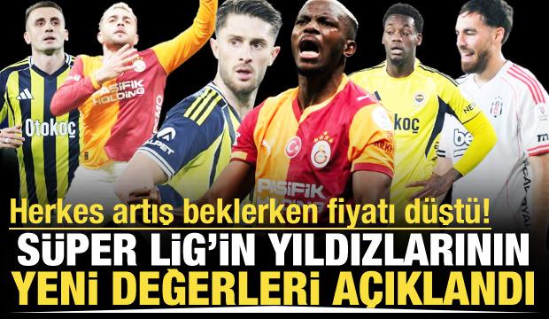 Herkes artış beklerken fiyatı d&uuml;şt&uuml;! S&uuml;per Lig'deki yıldızların yeni değerleri a&ccedil;ıklandı
