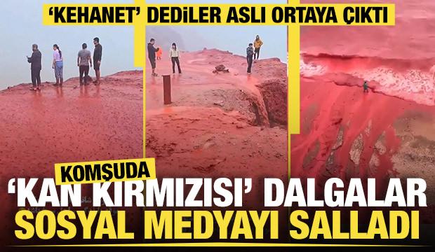 İran&rsquo;da &lsquo;kan kırmızısı&rsquo; dalgalar sosyal medyayı salladı: Kehanet mi, bilim mi?
