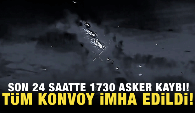 Rusya-Ukrayna savaşında &ccedil;atışmalar devam ediyor! T&uuml;m konvoyun imha edildiği anlar kayıtta