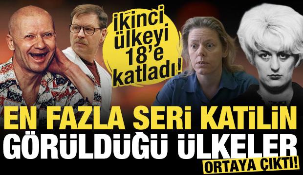 Seri katillerin en fazla g&ouml;r&uuml;ld&uuml;ğ&uuml; &uuml;lkeler ortaya &ccedil;ıktı! İlk sıra ikinciyi 18'e katladı...