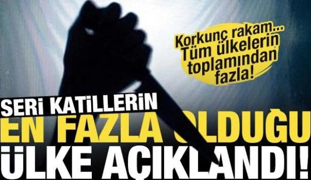 Seri katillerin en fazla g&ouml;r&uuml;ld&uuml;ğ&uuml; &uuml;lkeler ortaya &ccedil;ıktı! İlk sıra ikinciyi 18'e katladı...