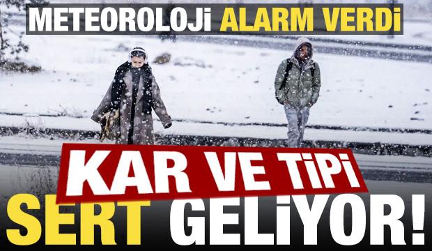 Son dakika: Meteoroloji alarm verdi! Kar ve tipi yolda, Marmara için de uyarı geldi...