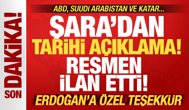 Son dakika: Şara resmen ilan etti! Erdoğan'a &ouml;zel teşekk&uuml;r! ABD, Suudi Arabistan, Katar...