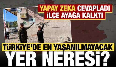 Yapay zeka T&uuml;rkiye&rsquo;nin en yaşanılmayacak il&ccedil;esini se&ccedil;ti! Halk tepki g&ouml;sterdi