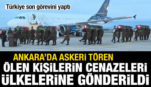 Ankara'da &ouml;len Libya heyetinin cenazeleri &uuml;lkelerine g&ouml;nderildi