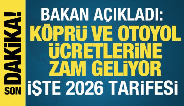 Bakan Uraloğlu: K&ouml;pr&uuml; ve otoyol &uuml;cretleri yeniden değerleme oranında artacak