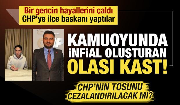 Bir gencin hayallerini &ccedil;aldı, CHP'ye il&ccedil;e başkanı yaptılar