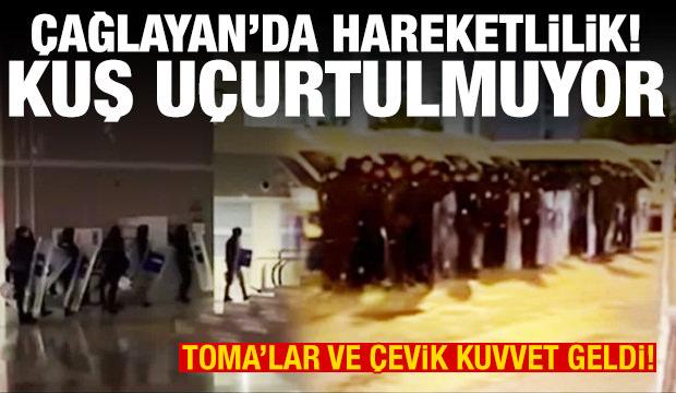 &Ccedil;ağlayan Adliyesi'nde Sadettin Saran hareketliliği! TOMA'lar geldi