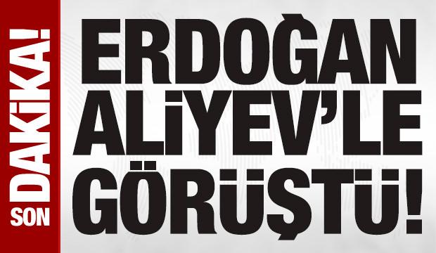 SON DAKİKA: Cumhurbaşkanı Erdoğan, Azerbaycan Cumhurbaşkanı Aliyev ile g&ouml;r&uuml;şt&uuml;