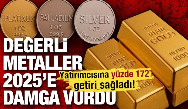 Değerli metaller 2025&rsquo;e damga vurdu: Yatırımcısına y&uuml;zde 172 getiri sağladı!