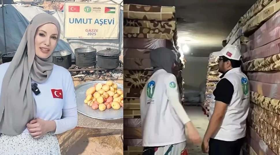 Gazze i&ccedil;in m&uuml;cadeleyi s&uuml;rd&uuml;r&uuml;yor: Gamze &Ouml;z&ccedil;elik'ten duygulandıran hamle!