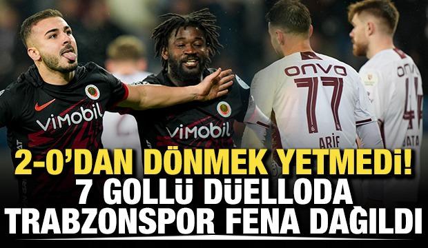 2-0'dan d&ouml;nmek yetmedi! 7 goll&uuml; d&uuml;elloda Trabzonspor fena dağıldı