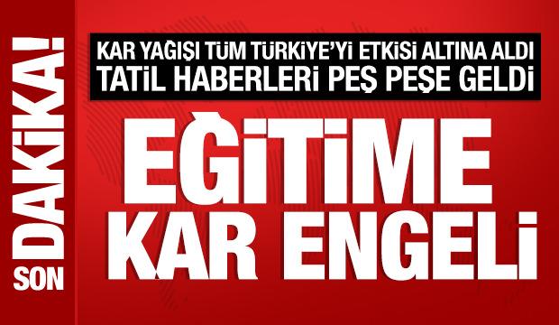 Kar yağışı T&uuml;rkiye'yi etkisi altına aldı: Tatil haberleri peş peşe geldi