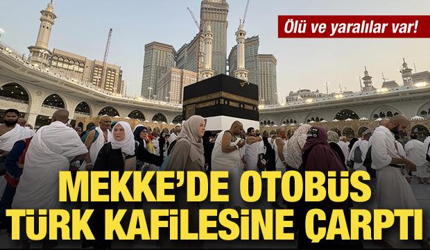 Mekke'de ring otob&uuml;s&uuml; T&uuml;rk kafilesine &ccedil;arptı: &Ouml;l&uuml; ve yaralılar var