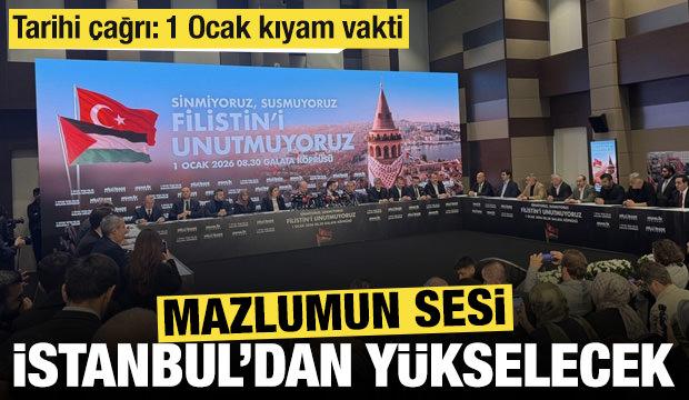 Milli İrade Platformu 1 Ocak'ta Galata'da Gazze i&ccedil;in buluşacak