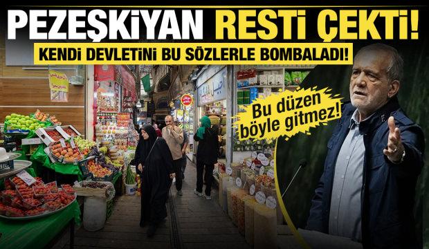 Pezeşkiyan resti &ccedil;ekti! Kendi devletini s&ouml;zleriyle bombaladı: Bu d&uuml;zen b&ouml;yle gitmez!