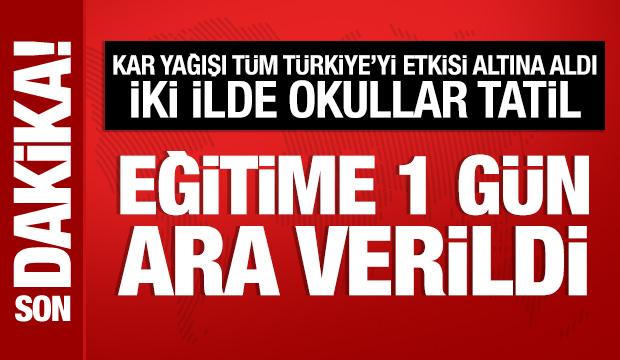 Zonguldak ve Şırnak'ta kar yağışı nedeniyle eğitime 1 g&uuml;n ara verildi