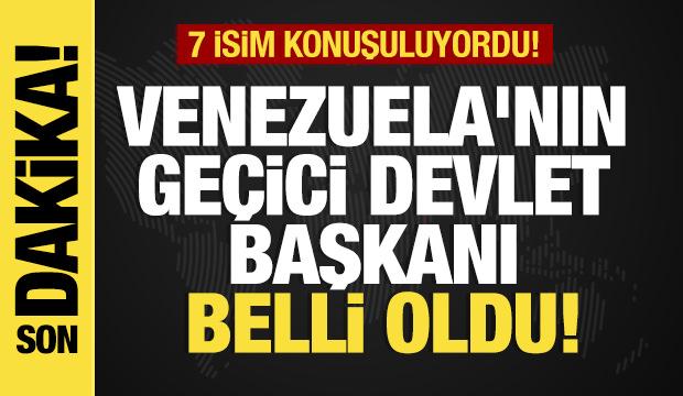 7 isim konuşuluyordu... Venezuela'nın ge&ccedil;ici Devlet Başkanı Rodriguez oldu!