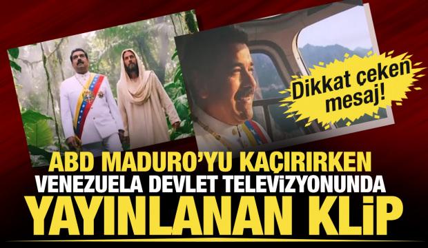 ABD, Maduro'yu ka&ccedil;ırırken Venezuela devlet televizyonunda yayınlanan klip