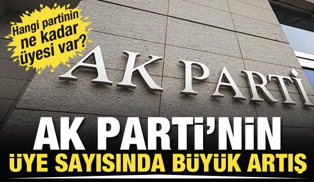 AK Parti'nin &uuml;ye sayısında b&uuml;y&uuml;k artış! Hangi partinin ne kadar &uuml;yesi var?