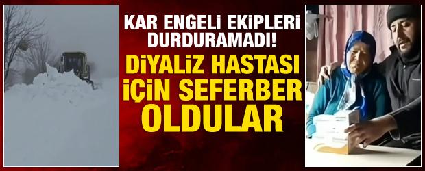 Kastamonu&rsquo;da karla kapanan k&ouml;y yolunda ila&ccedil; seferberliği! Ekipler harekete ge&ccedil;ti