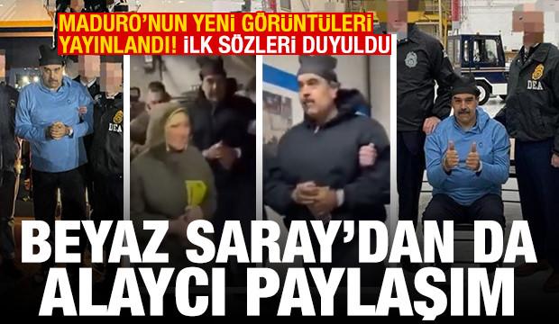 Maduro'nun yeni g&ouml;r&uuml;nt&uuml;leri! İlk s&ouml;zleri duyuldu! Beyaz Saray'dan da alaycı paylaşım