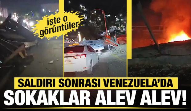Patlamaların ardından Venezuela sokakları...