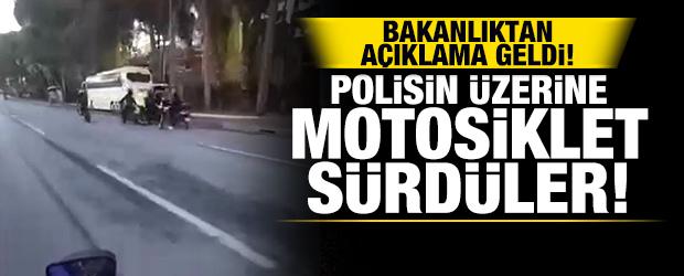 Polisin &uuml;zerine motosiklet s&uuml;ren şahıslar hakkında karar verildi