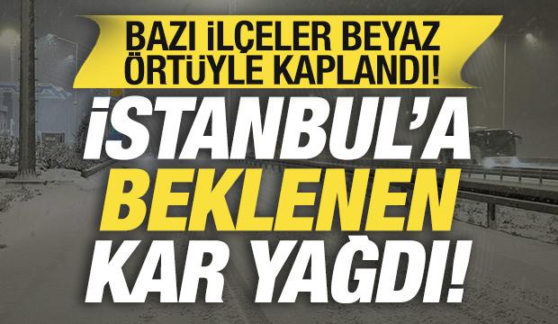 Son dakika: İstanbul'da beklenen kar yağışı başladı! Ara&ccedil;lar yolda kaldı