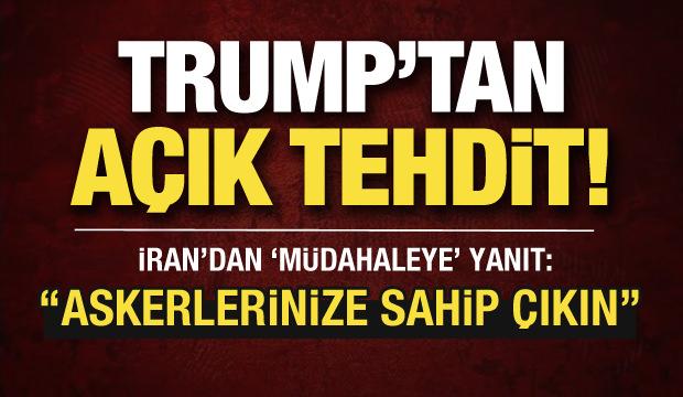Son dakika... Trump'tan İran'a tehdit: Ateş etmeye hazırız