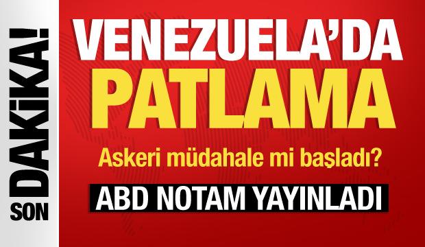 Son dakika... Venezuela'da peş peşe patlama sesleri! Savaş u&ccedil;akları havalandı