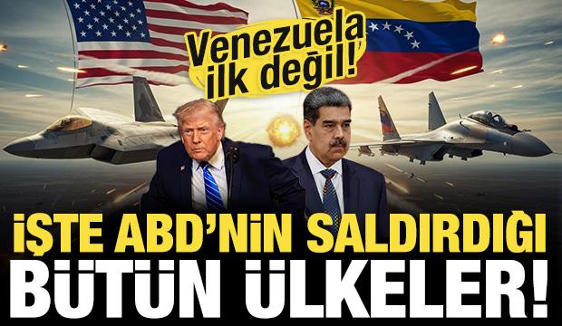 Venezuela ilk değil! İşte ABD'nin şimdiye kadar saldırdığı b&uuml;t&uuml;n &uuml;lkeler!