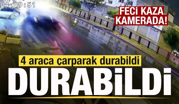 Adana'da feci kaza O anlar kamerada
