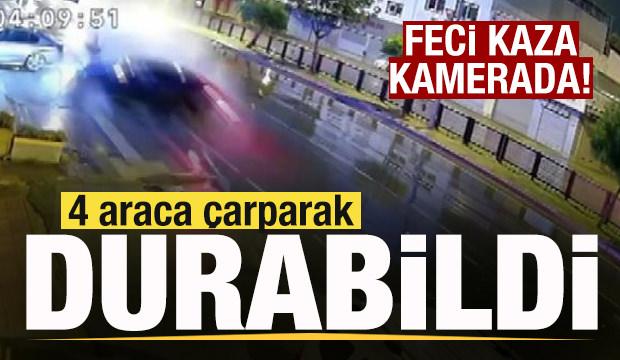 Adana'da feci kaza O anlar kamerada