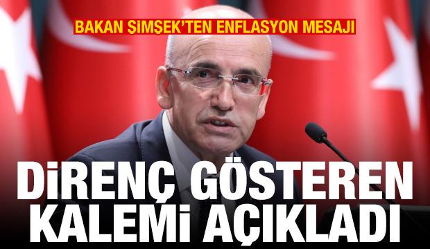 Bakan Şimşek'ten enflasyon mesajı! Diren&ccedil; g&ouml;steren kalemi a&ccedil;ıkladı