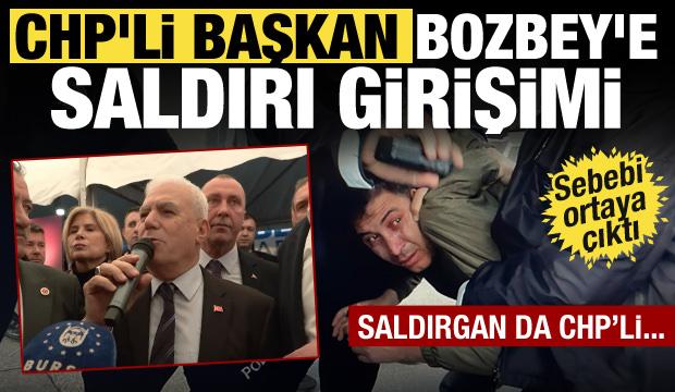 Bursa B&uuml;y&uuml;kşehir Belediye Başkanı Bozbey'e saldırı girişimi! Saldırgan da CHP'li &ccedil;ıktı
