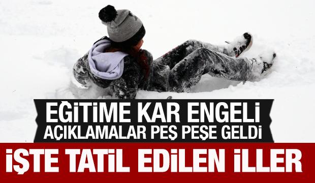 Eğitime kar engeli! İşte 12 Ocak Pazartesi okulların tatil edildiği iller